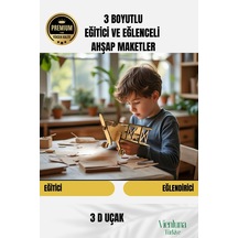 Yeni Sezon Eğitici Öğretici 3 Boyut Ahşap Puzzle Zeka Geliştirici Boyanabilir Oyun Maket Uçak