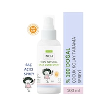 INCIA %100 Doğal Kolay Tarama Spreyi Çocuklar İçin Nemlendirici Parlaklaklaştırıcı Anti Klit 100 ml