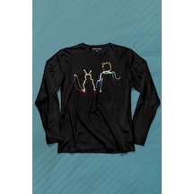 Küçük Prens Çizim Temalı Uzun Kollu Tişört Baskılı T-shirt 001