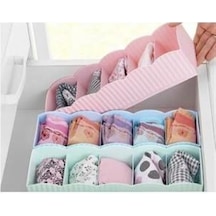Plastik 5 Gözlü Çekmece Içi Çorap Kravat Düzenleyici Organizer Kumaş 10 X 15 Gri Tr Diğer