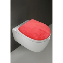 Klozet Kapak Örtüsü Ultrasoft Düz Kırmızı
