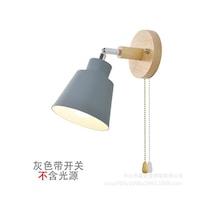 Tongxida Modern Ahşap Duvar Lambası - Sarı Makaron Tarzı, Beyaz, Işık Ve Anahtarsız Kullanım Beyaz