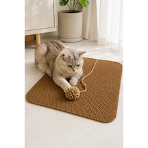 Kedi Tırmalama Paspası Çıngıraklı Toplu Oyun Halısı Kedi Yatma Dinlenme Alanı Tırmalama Matı Ev İçi Kedi Oyuncağı