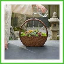 Vaveni 3d Baskı Self-watering Planter - Kendi Kendini Sulayan Saksı-kahverengi Arz