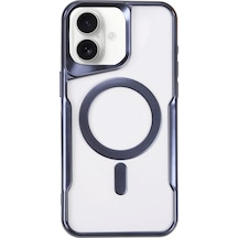 Apple iPhone Uyumlu  16 Plus Uyumlu Kılıf Boyi Magsafe Silikon Kapak - Lacivert