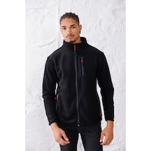 Monox Erkek Biyeli Fermuarlı Spor Polar Ceket Siyah Monox Erkek Biyeli Fermuarlı Spor Polar Ceket Siyah