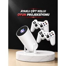 Projeksiyon Cihazı Video Oyun Konsolu Projektör Taşınabilir Ayaklı Çift Kollu 4k Çözünürlüklü - Lisinya