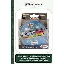 Delux Serisi Olta İpi Kamp Balıkçılık Captain Surf Master 300mt Monofilament Misina Multi Color 0.40mm