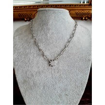 Zirkon Taşlı Yıldız Model Kolye Gümüş - 153358204 Gümüş