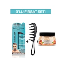 Fontenay Pudra Toz Wax Mavi 20gr + Şekil Tarağı 043 + Face And Body Scrub Şeftali 350ml 3'lü Set