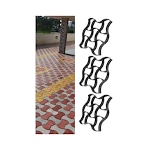 Bahçe Taş Kalıbı Parke Taşı Kalıp Zemin Kaplama Kalıbı 49x49 Cm 3