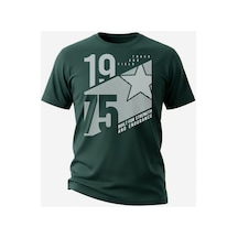 Urbantrendstore Unisex Yeşil 1975 Yazılı Oversize Fit Rahat Geniş Salaş T-shirt Günlük Tişört