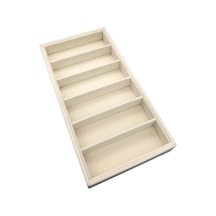 Yerli Üretim Lefkoşe Model Süet Kumaş Krem Renk 38/19 Cm 6 Bölmeli Gözlük Standı Çok Renkli