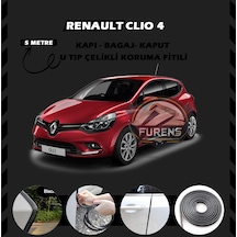 Renault Clio 4 Oto Araç Kapı Koruma Fitili 5metre Parlak Siyah Renk