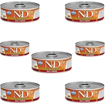 N&D Pumpkin Balkabaklı Tahılsız Bıldırcın Etli Konserve Yetişkin Kedi Maması 7 x 70 G