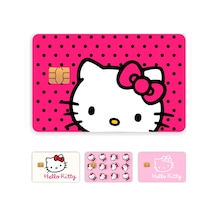 4 Adet Hello Kitty Kart Kaplama Sticker Kart Etiketi