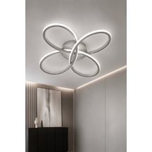 Dora Led Plafonyer Avize Beyaz Işık Gri