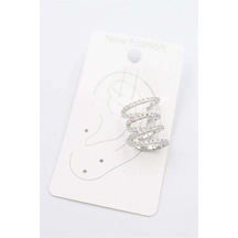 Taşlı Kıkırdak Küpe - Gümüş Renk: Gümüş Diğer 86301679