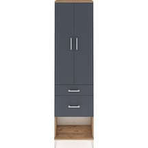 Arges Dolap 3 Raflı 2 Çekmeceli 2 Kapaklı 60x30x221 Çam-antrasit Çam