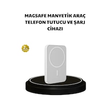Manyetik Kablosuz Powerbank İphone 12/13/14/15 Uyumlu, Hızlı Şarjlı, Ultra Hafif Siyah
