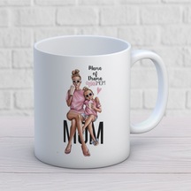 Rüyalarımın Annesi Anne Kız Kupa Bardak Çok Renkli