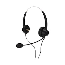 Xindoker H360d-pc İkili Kulaklı Müşteri Hizmeti Kulaklığı, Gürültü Engelleme Mikrofonlu, 3 Bölümlü Çift 3.5mm Plug, Sabit Telefon/voıp Uyumlu, Siyah