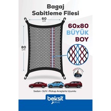 Drıve Taraftar Serisi Bordo-mavi Özel Renkli Tasarım Bagaj Sabitleme Filesi 60x80 Cm