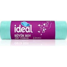 İdeal Büyük Boy Çöp Poşeti 7'li 65x80 Cm, Sızdırmaz Ve Yırtılmaz, Ekonomik Büyük Boy Çöp Torbası, Geri Dönüştürülebilir Atık Torbası, Doğa Dostu, Sürdürülebilir, Güçlü Ve Dayanıklı Çöp Poşeti