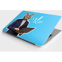 Laptop Sticker Bilgisayar Notebook Pc Kaplama Etiketi Kedi Yüzü Adam