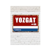 Yozgat 66 Dekoratif Şehir Plaka Retro Tablo Mdf Ahşap Tablo Sokak Tabelası Hediyelik - 848607154 Diğer