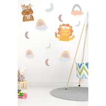 MSticker Sevimli Hayvanlar Gökkuşakları,yapraklar Çocuk Bebek Odası Sticker