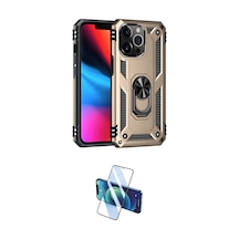 Cep 20-26 Apple Uyumlu İphone 13 Pro Kılıf Ahenk Klasik Koleksiyonu İkili Koruma Seti Najmaddin Siyah