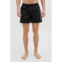 Jack & Jones Jpstmauı Jjswım Splıce Logo Akm Sn Erkek Siyah Şort Siyah