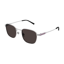 Gucci Gg 1876s 003 50 Unisex Kare Gri Metal Güneş Gözlüğü Gri