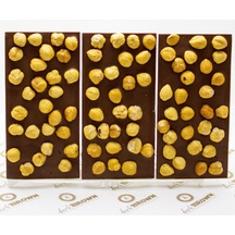 Dark Brown Fındıklı Sütlü Tablet Çikolata El Yapımı Gerçek Bar Çikolata 3 x 100 G