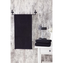 30x90 CM Siyah Kare Desen Spor Havlusu Vtx0029