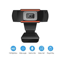 Wezone 720p Hd Usb Webcam Bilgisayar Kamerası - Dahili Gürültü Azaltıcı Mikrofon, Plug & Play