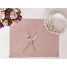 Pamuklu Pudra Renk Amerikan Servis Masa Sunum Tekli Supla 35x45 Çok Renkli