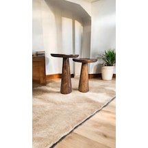 Wood Ahşap 2'li Set Konik Mantar Yan Sehpa / Ceviz Renk Wood Ahşap 2'li Set Konik Mantar Yan Sehpa / Ceviz Renk