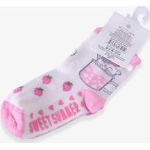 Katamino Breeze Kız Çocuk Soket Çorap Abs Li Kedili Pembe (1-2-5-6 Yaş)