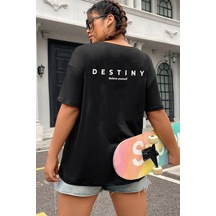 Unisex Destiny Baskılı Kısa Kol T-shirt SIYAH