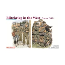 Dragon 6347 1/35 Ölçek, Batı'da Yıldırım Savaşı Figürleri Fransa 1940 , Plastik Model Kiti-59420