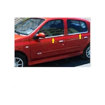 Ebal Otomotiv Renault Clio 2 HB Krom Cam Çıtası 4 prç. 1999 Üzeri P. Çelik