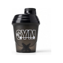 Gym Shaker 400 Ml Ölçekli Sızdırmaz Kapaklı Protein Shaker Siyah