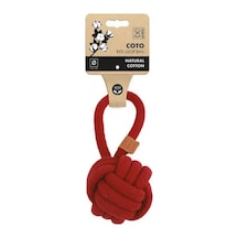 M-pets Coto Loop Ball Örgü Çekmeli Köpek Oyuncağı Kırmızı 11 Cm