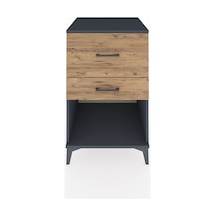 Kronos Komodin 2 Çekmeceli 60x59x96 Antrasit-çam Antrasit