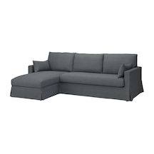 Ikea Gri Rahat Kanepe - Uzanma Koltuklu 3'lü Kanepe