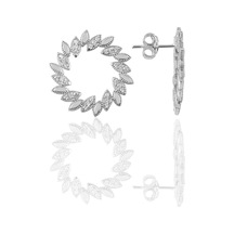 Gümüş Zirkon Taşlı Güneş Modeli Küpe N11.55162