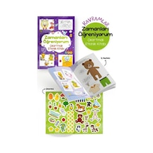 Kavramlar Zamanları Öğreniyorum Çıkartmalı Etkinlik Kitabı - 3 Yaş + - Grsy-753200