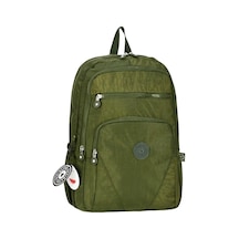 Alphaclub Bag Krinkıl Su Geçirmez Kumaş Büyük Boy Unisex Laptop Okul Seyahat Günlük Sırt Çantası Haki - Yeşil